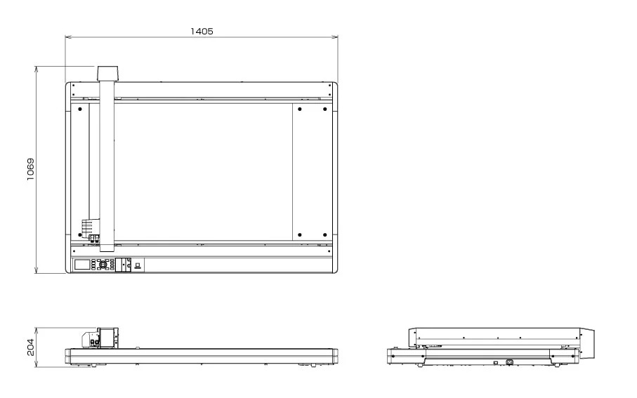 Graphtec FCX4000-60ES Dimensions (no stand)